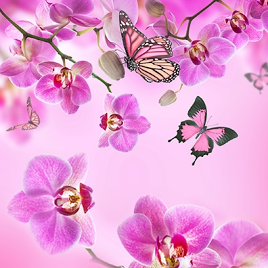 Pink Flowers Live Wallpaper screenshots