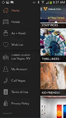Vegas.com screenshots