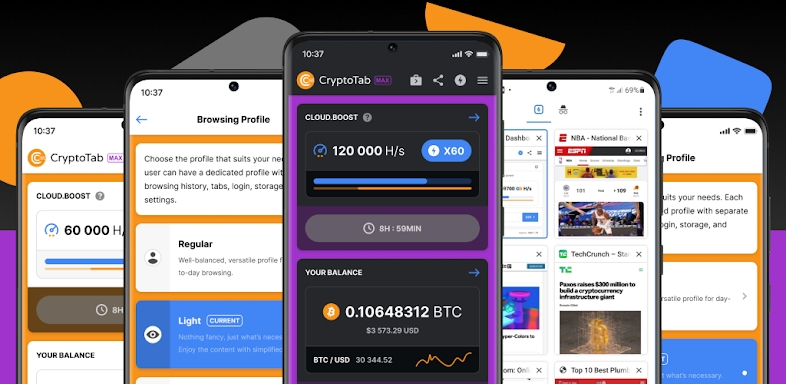 CryptoTab Browser Max Speed screenshots