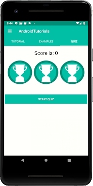 Tutorial for Android : Quiz an screenshots