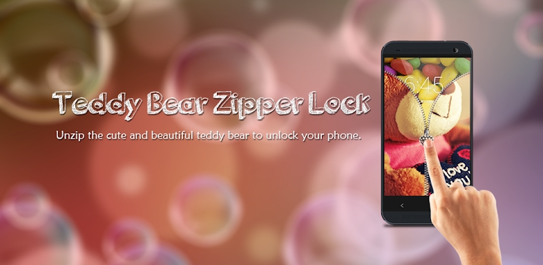 Teddy Bear Zipper Lock Screen screenshots