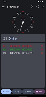 Stopwatch (Wear OS) screenshots
