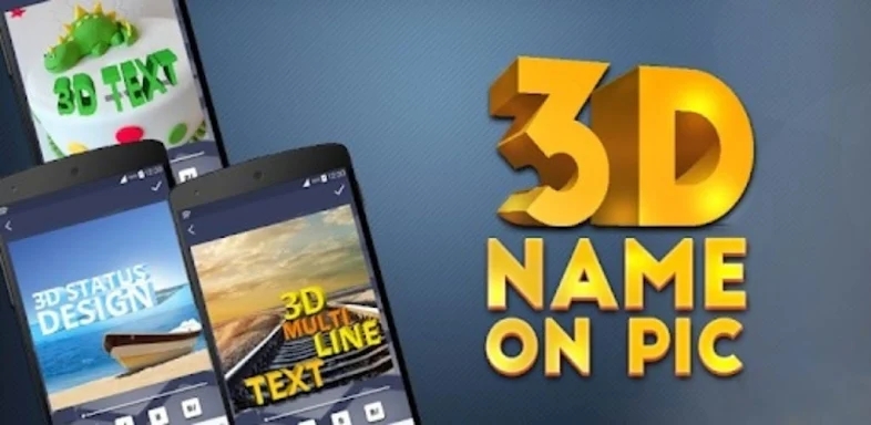 3D Name on Pics - 3D Text screenshots