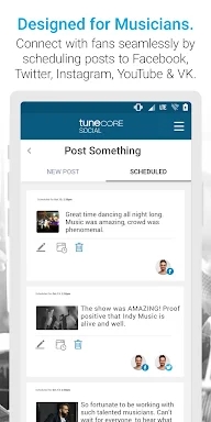 TuneCore Social - Scheduler & Social Media Manager screenshots