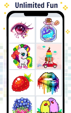 Pixel Art Color by number Game screenshots