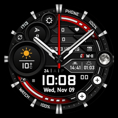 GS Weather 11 Hybrid Watchface screenshots