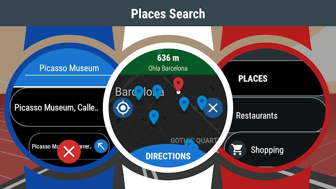 GPS Navigation [WearOS&Watch3] screenshots