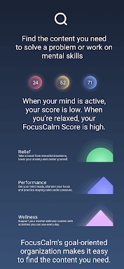 FocusCalm Brain Training screenshots