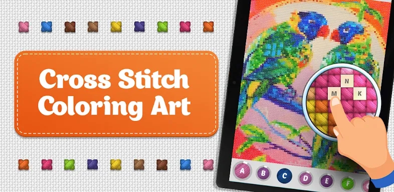Cross Stitch Coloring Art screenshots