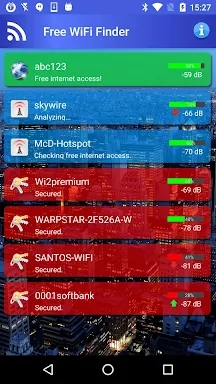 Free WiFi Internet Finder screenshots