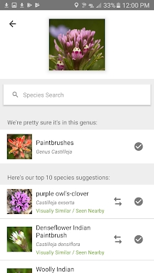 iNaturalist screenshots