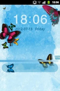 Theme Blue Butterfly GO Locker screenshots