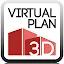 Virtual plan 3D icon