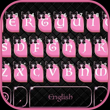 Pink Black Keyboard Theme screenshots