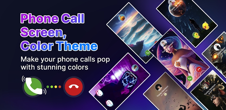 Phone Call Screen, Color Theme screenshots