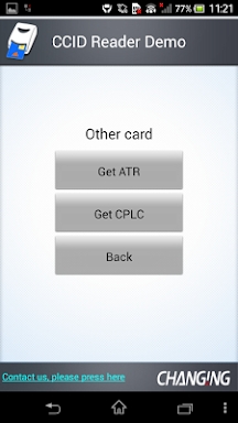 CCID Reader Application Demo. screenshots
