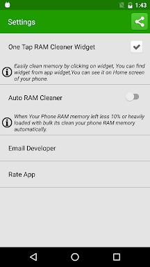 Clean RAM Memory screenshots