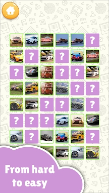 Cars Memory Match for kids screenshots