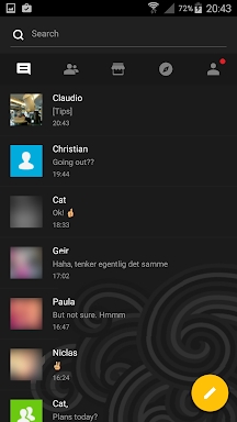 GO SMS Windows Blue screenshots