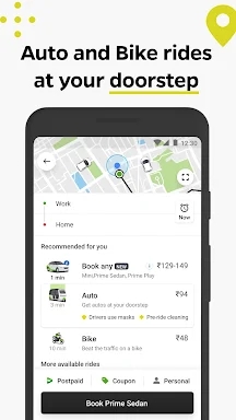 Ola, Safe and affordable rides screenshots