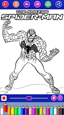 spider super heroes coloring game of woman screenshots