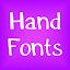 Hand fonts for Android icon