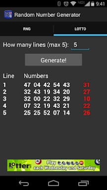 Random Number Generator screenshots