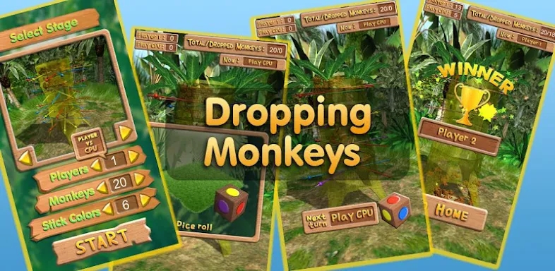 Dropping Monkeys 3D Board Game screenshots