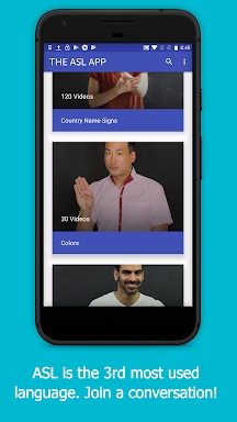 The ASL App screenshots