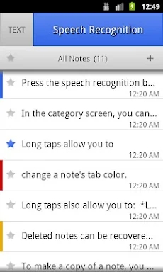 ListNote Speech-to-Text Notes screenshots