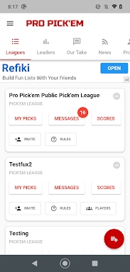 Pro Pick'em screenshots