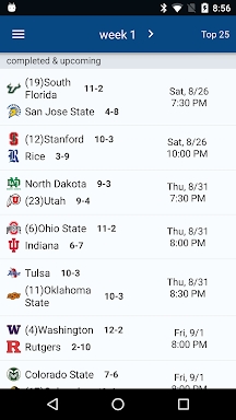 Sports Alerts - NCAA Football screenshots