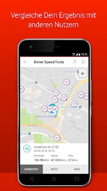 Vodafone SpeedTest screenshots