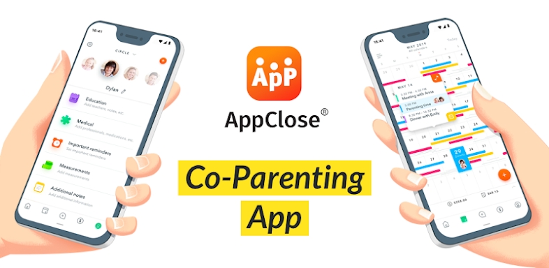 AppClose - co-parenting app screenshots