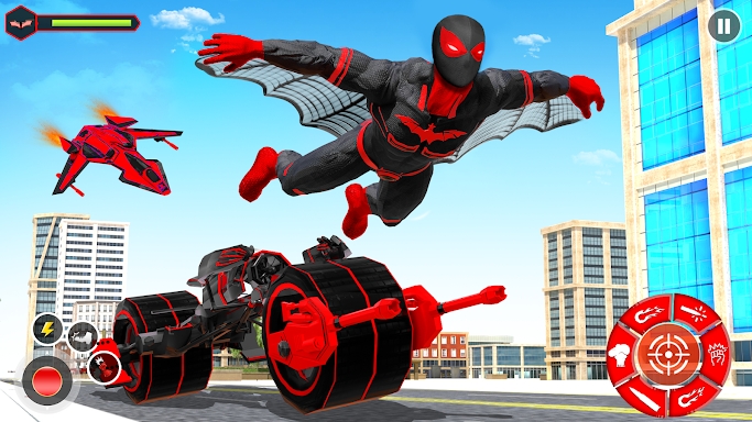 Flying Bat Robot Bike Game screenshots
