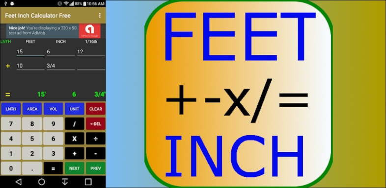 Feet Inch Calculator Free screenshots