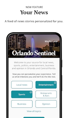 Orlando Sentinel screenshots