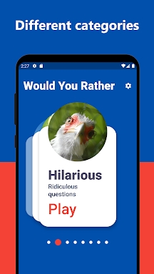 Would You Rather Categories screenshots