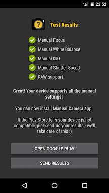 Manual Camera Compatibility screenshots