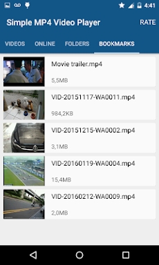 Simple MP4 Video Player screenshots