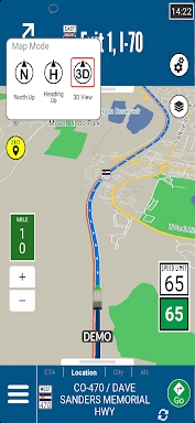 Odyssey Truck GPS screenshots