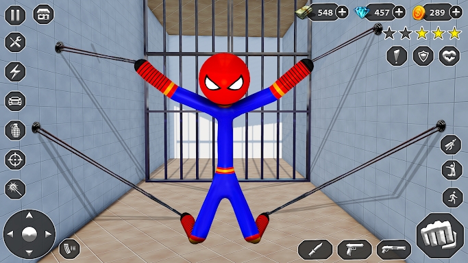Stick Rope Hero Superhero Game screenshots