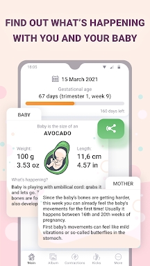 Pregnancy tracker week by week screenshots
