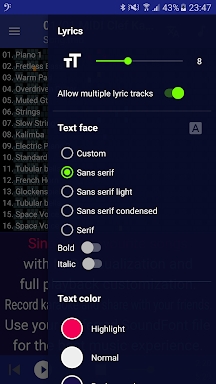 MIDI Clef Karaoke Player screenshots