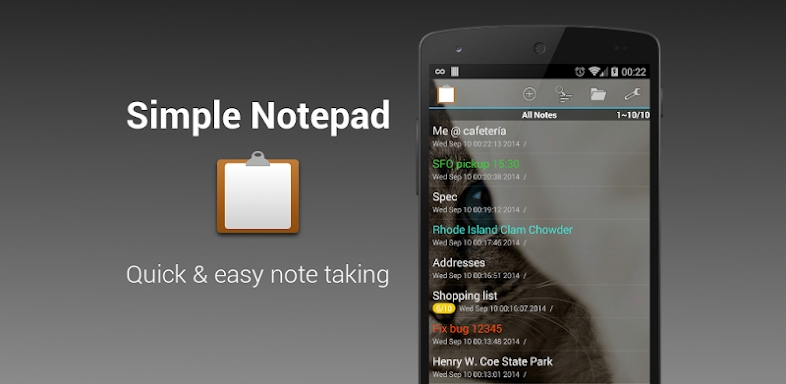 Simple Notepad screenshots