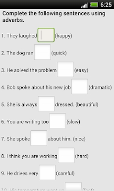 English exercises screenshots