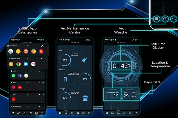 ARC Launcher® 2021 & 4D Themes screenshots