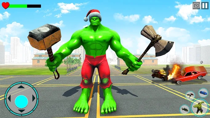 Incredible Green Monster Superhero City Battle screenshots