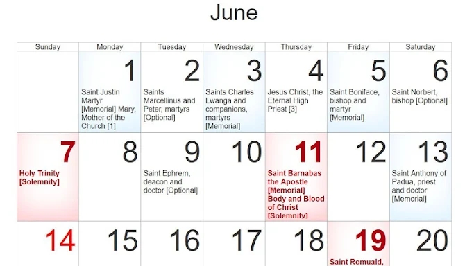 Church Calendar 2024 screenshots