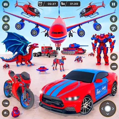 Police Dragon Robot Car Games screenshots